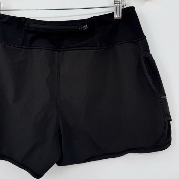 Athleta Ready Set Go Mid Rise Running Activewear Shorts in Black | Medium - Picture 5 of 8